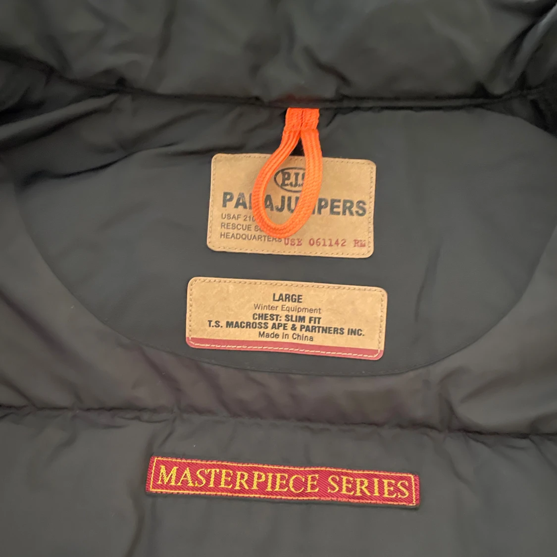 Svart lång dunjacka Parajumpers - 2