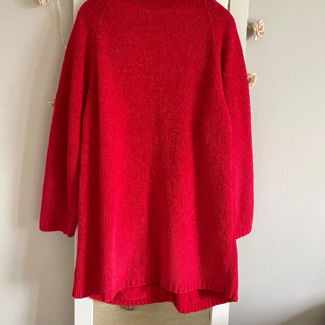 Röd stickad kofta från Carling - 1