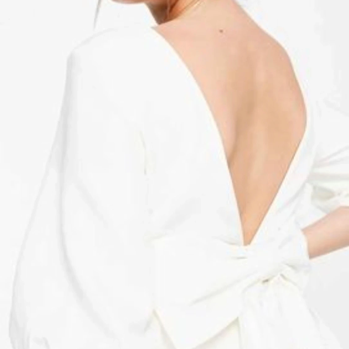 Forever new Vit kort klänning med rosett i ryggen 38, uk 10 - 2