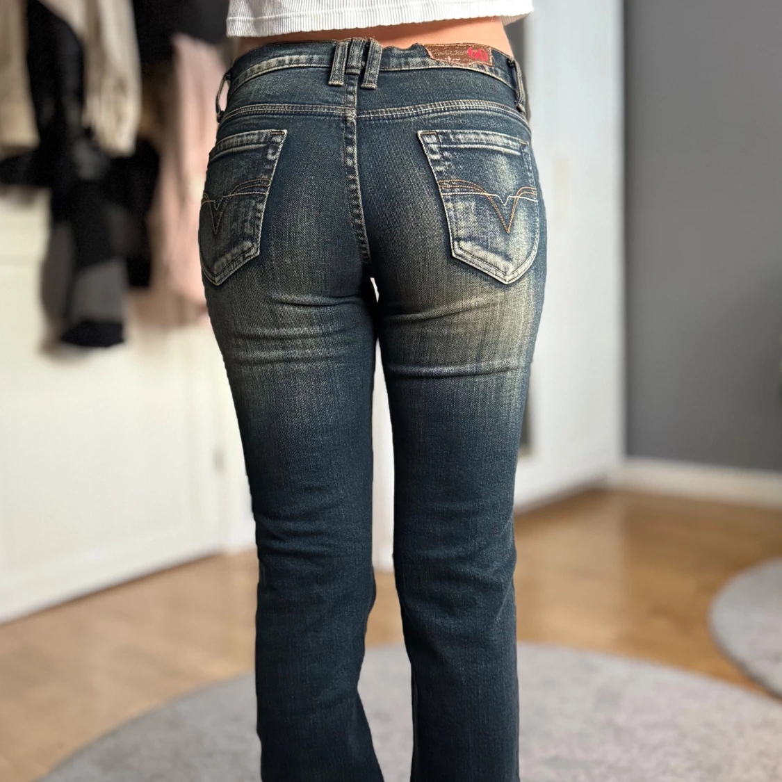Blå bootcut jeans från MST, stl 29 - 1