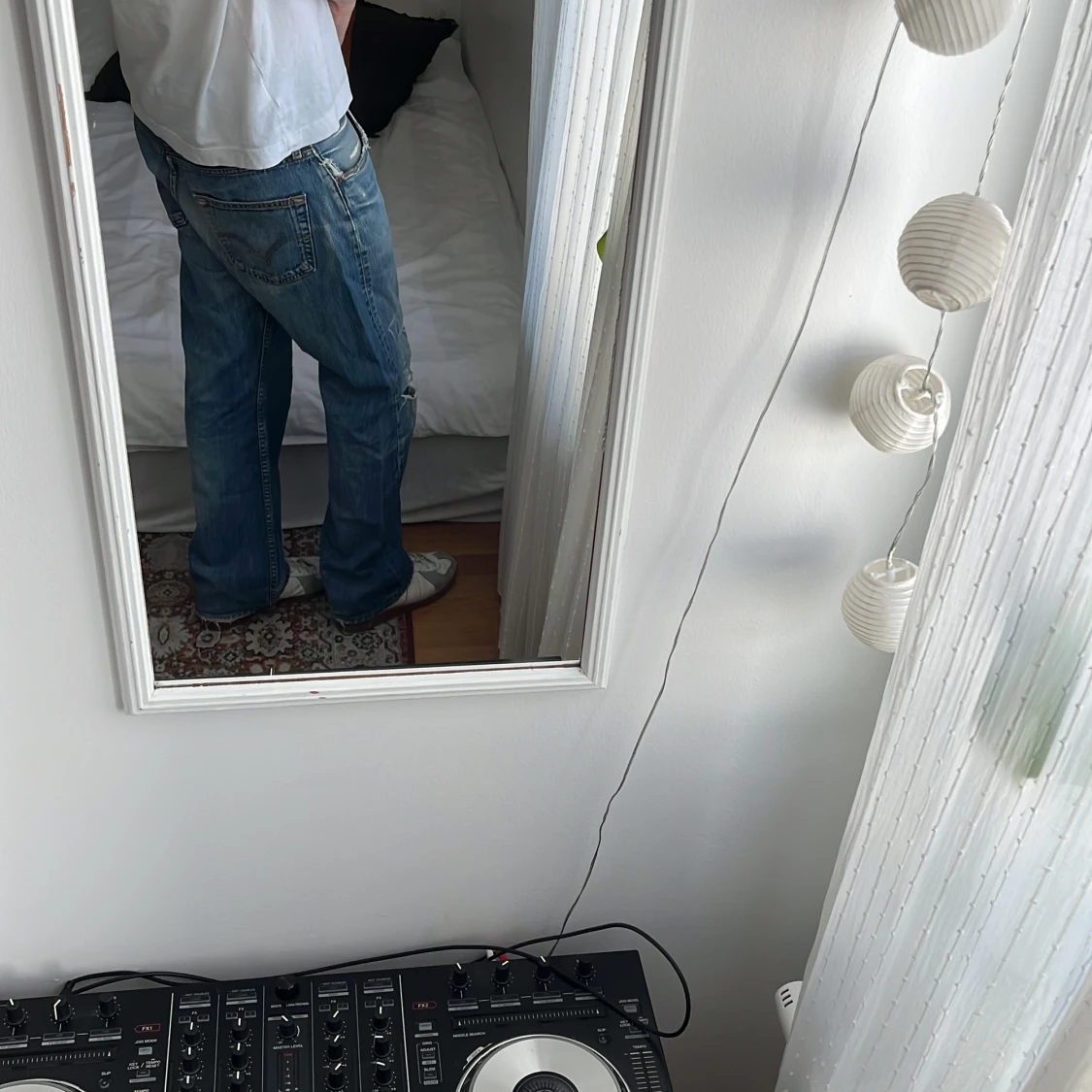 Levi's 501 slitna blå jeans - 3