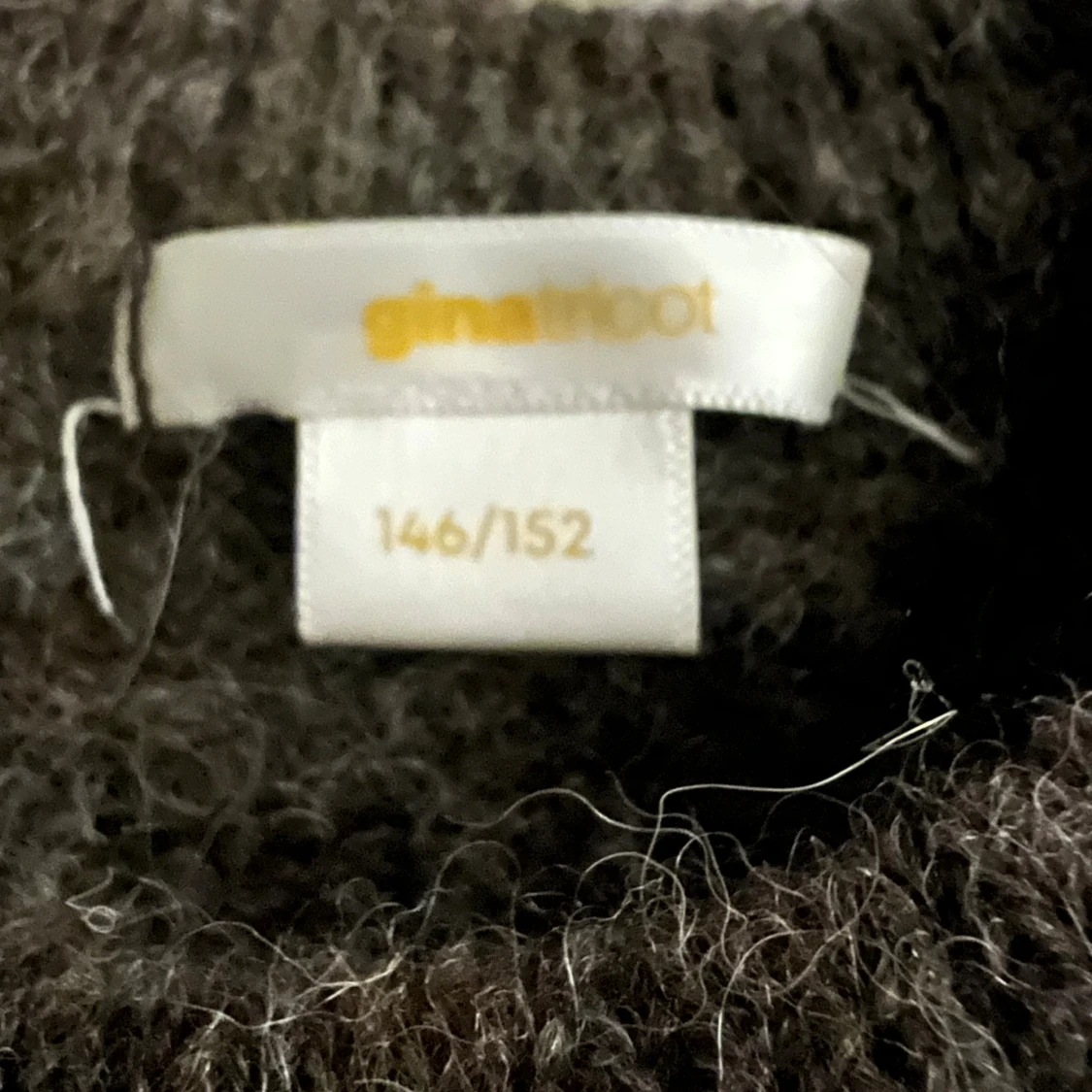 Brun stickad kortärmad tröja Gina Tricot - 2