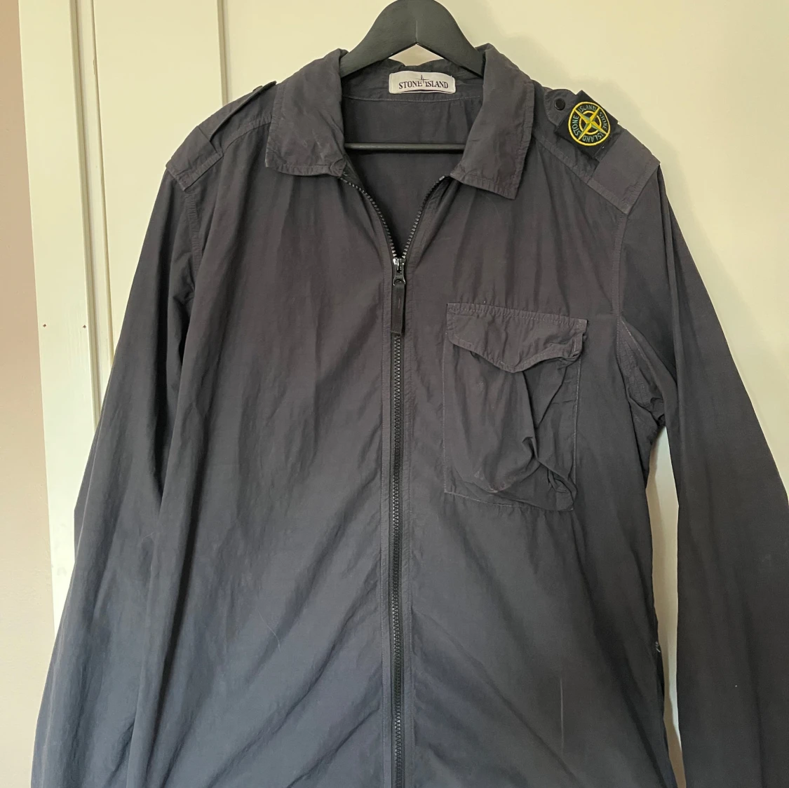 Stone Island Svart/Blå tunn overshirt