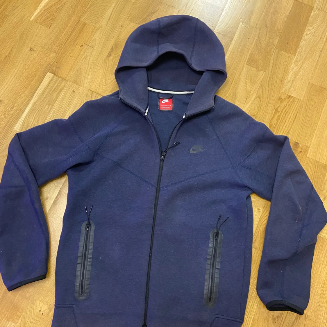 Mörkblå Nike hoodiejacka med dragkedja - 1