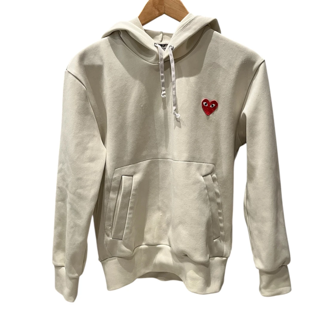 Vit hoodie Comme des Garçons Play