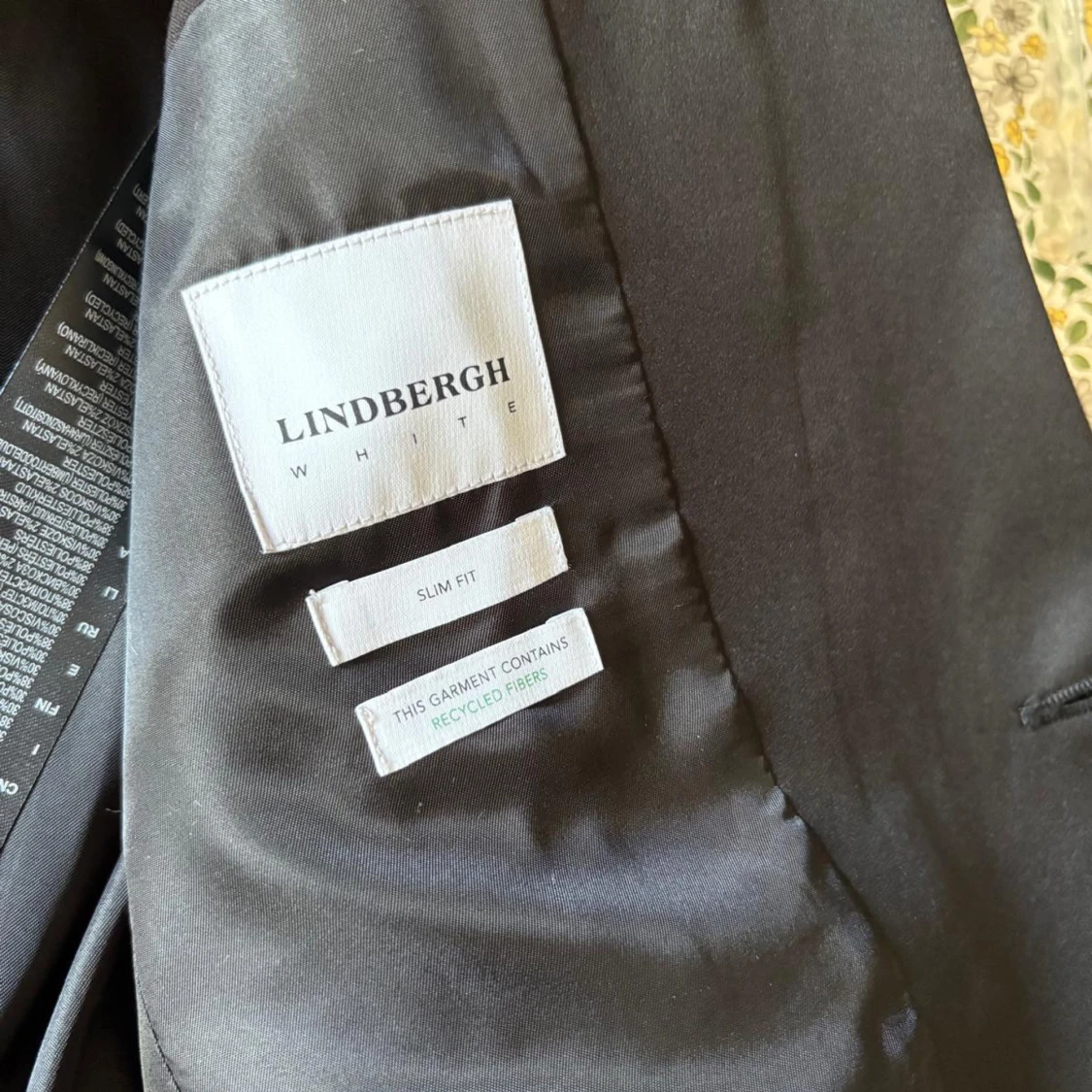 Svart kostym Lindbergh White slim fit - 3