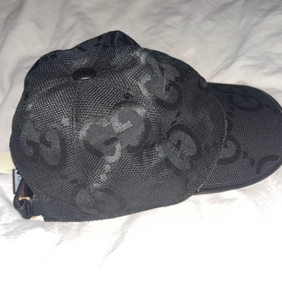 Svart Gucci keps med GG-mönster - 3