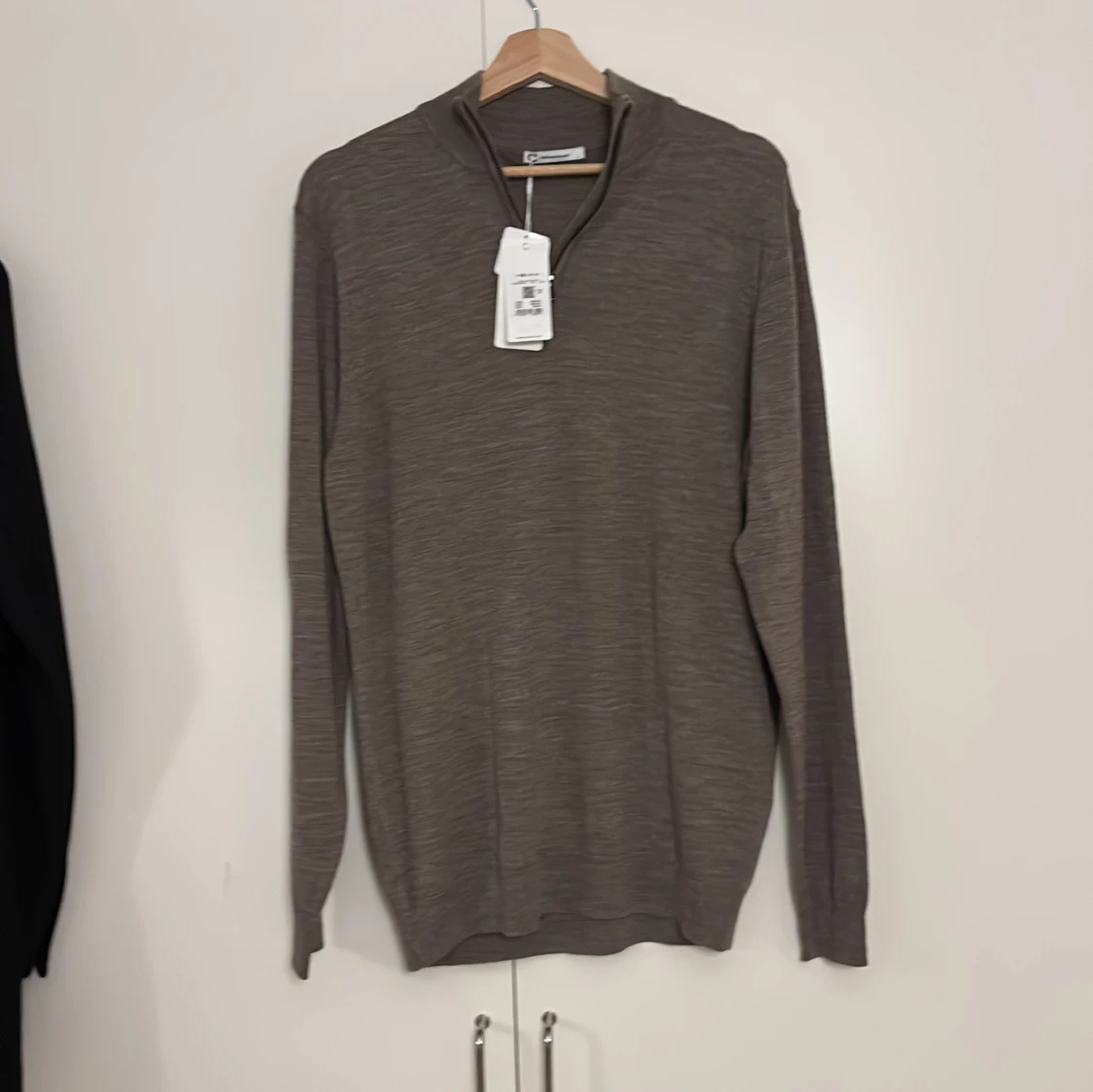 Mörk beige half zip - 4