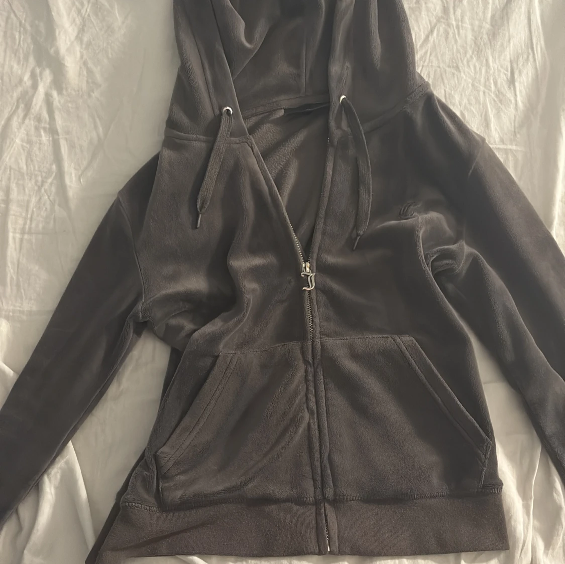 Brun velour hoodie Juicy Couture S