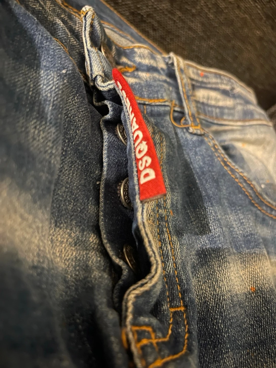 Dsquared2 blå slitna jeans, storlek 32 - 2