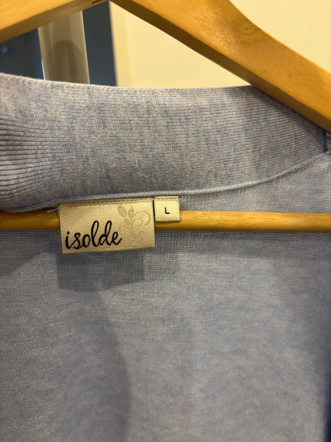 Ljusblå kofta från Isolde, storlek L - 1