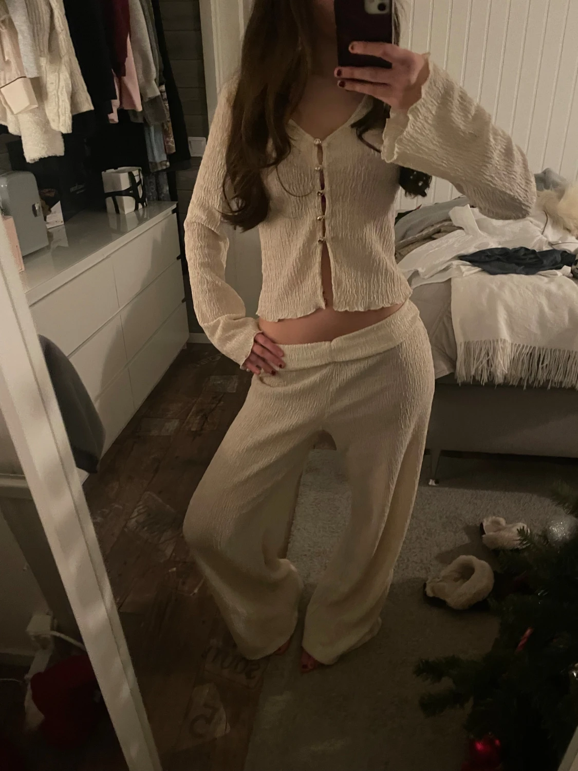 Beiget set med textur - 5