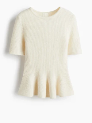  stickad topp volang - Säljer trendig topp från hm 