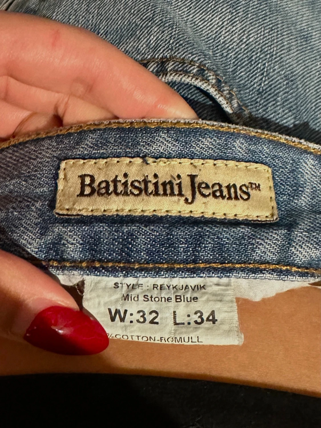Batistini ljusblå loose fit jeans W32 L34 - 3