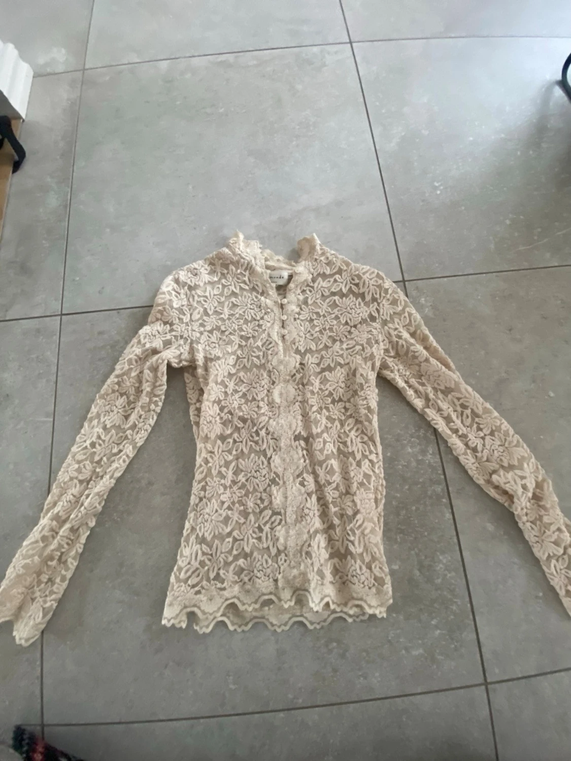 ✨ Elegant spetsblus från Rosemunde – S/XS ✨ - 2