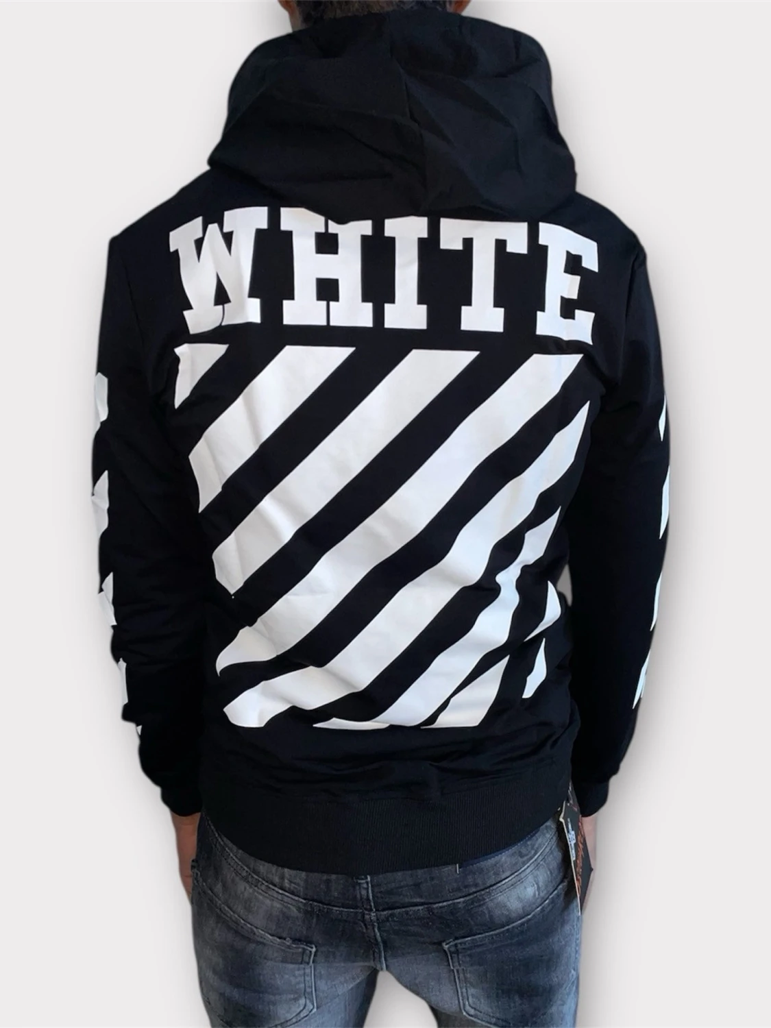 Off white hoodie strl M-Svart - 3