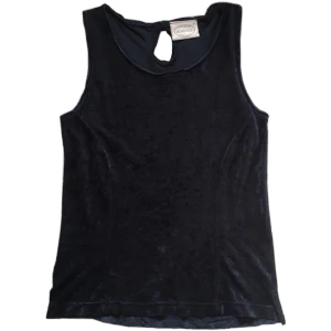 Vintage mörkblå sammetstopp/ linne - Vintage mörkblått velour/ sammetslinne