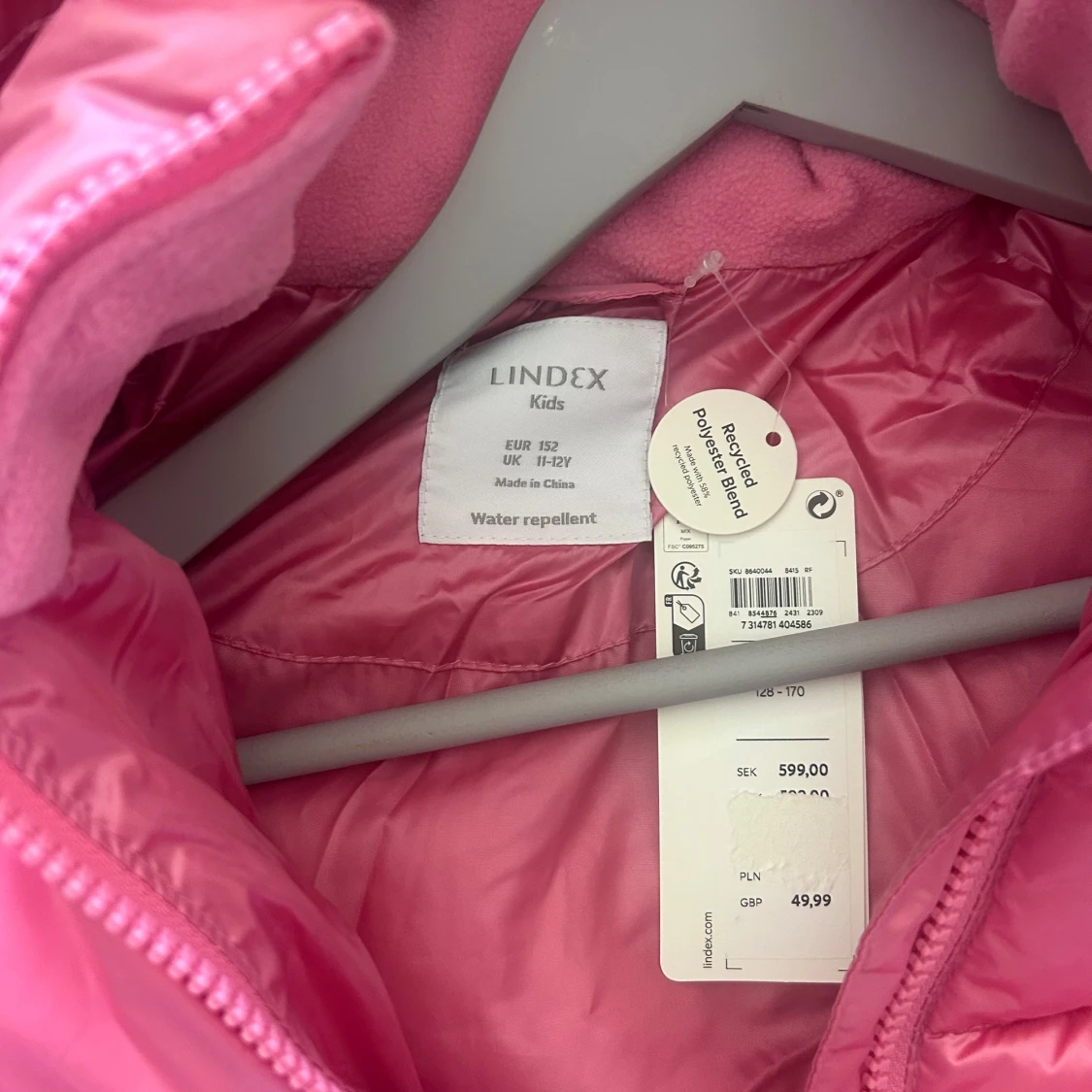 Rosa pufferjacka från Lindex Kids - 1