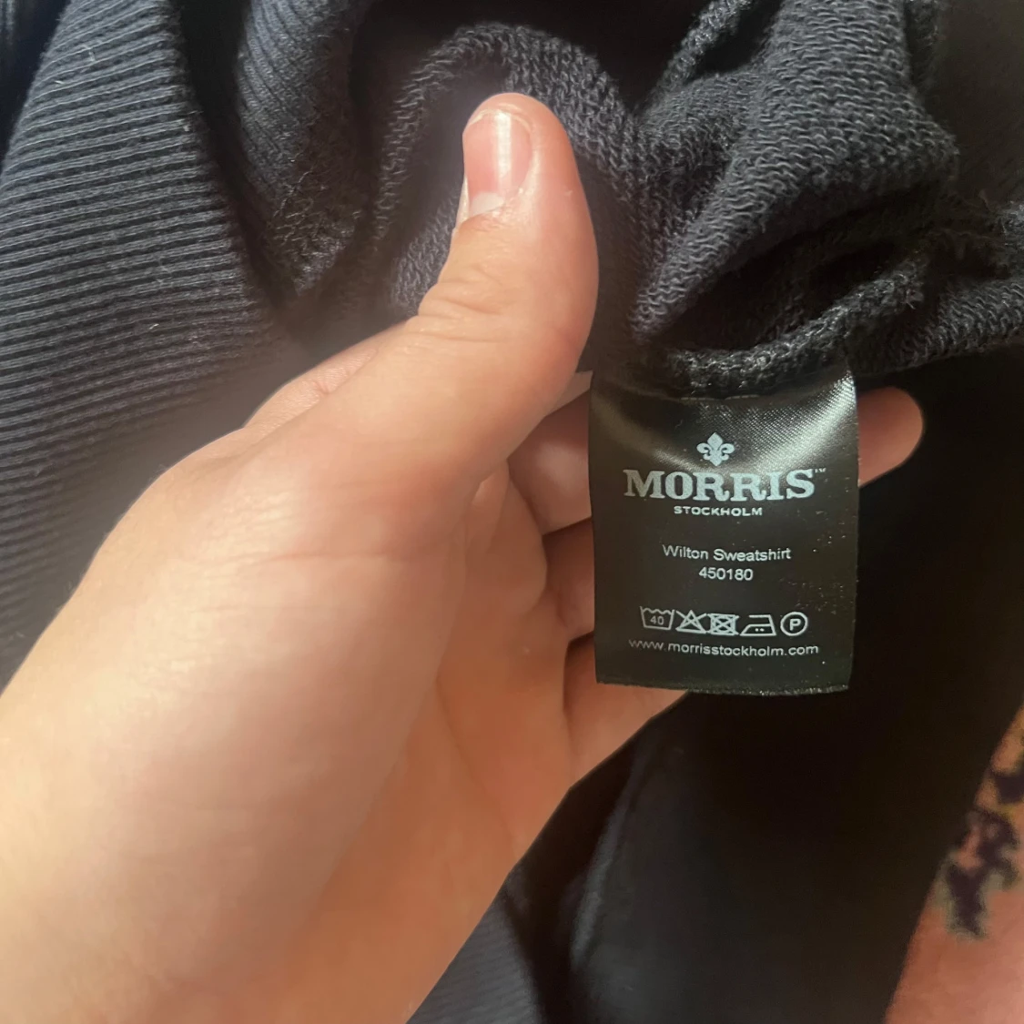 Mörkblå sweatshirt Morris R. Club S - 3