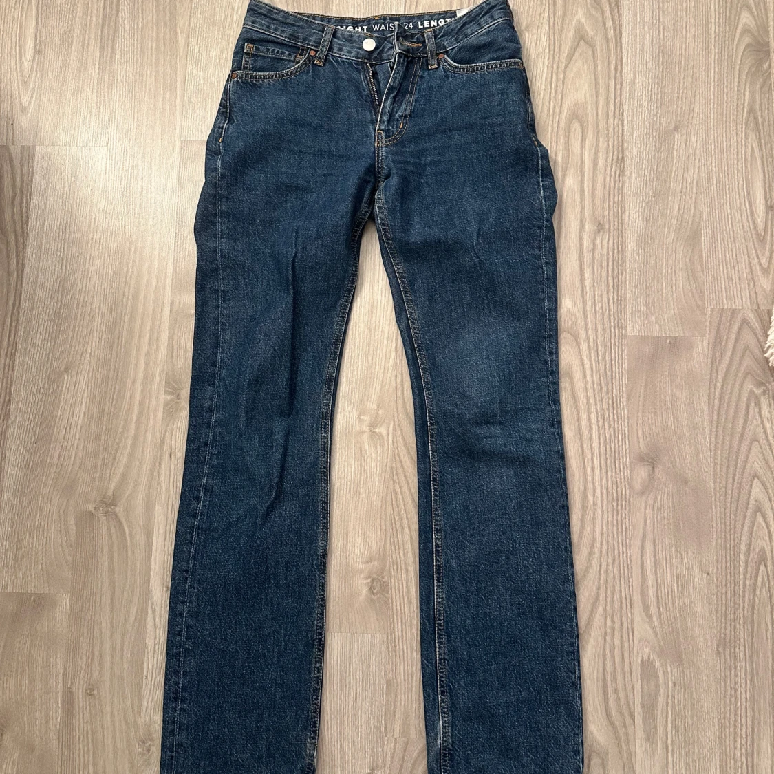 lågmidjade raka jeans  - 3