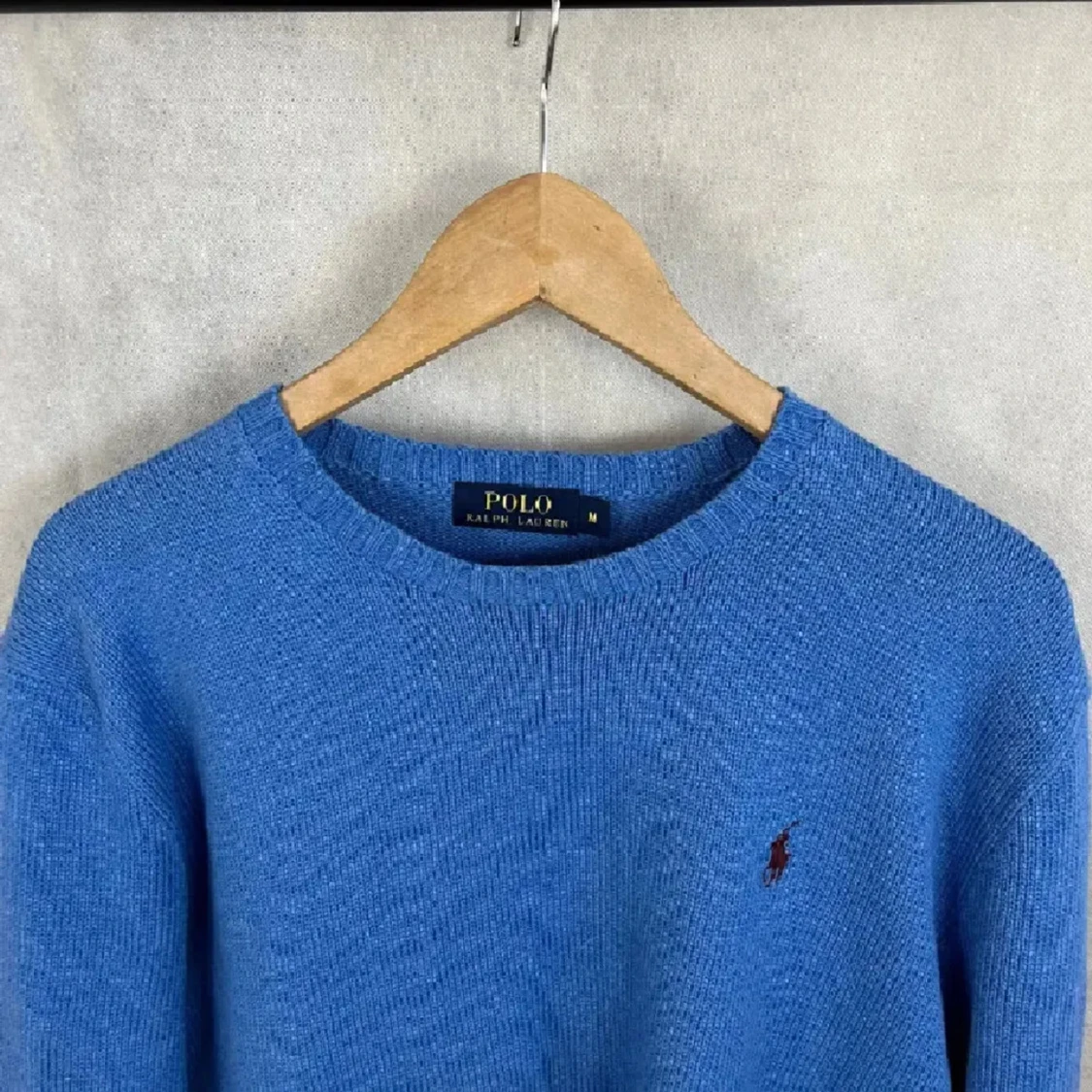Blå stickad tröja från Polo Ralph Lauren - 2