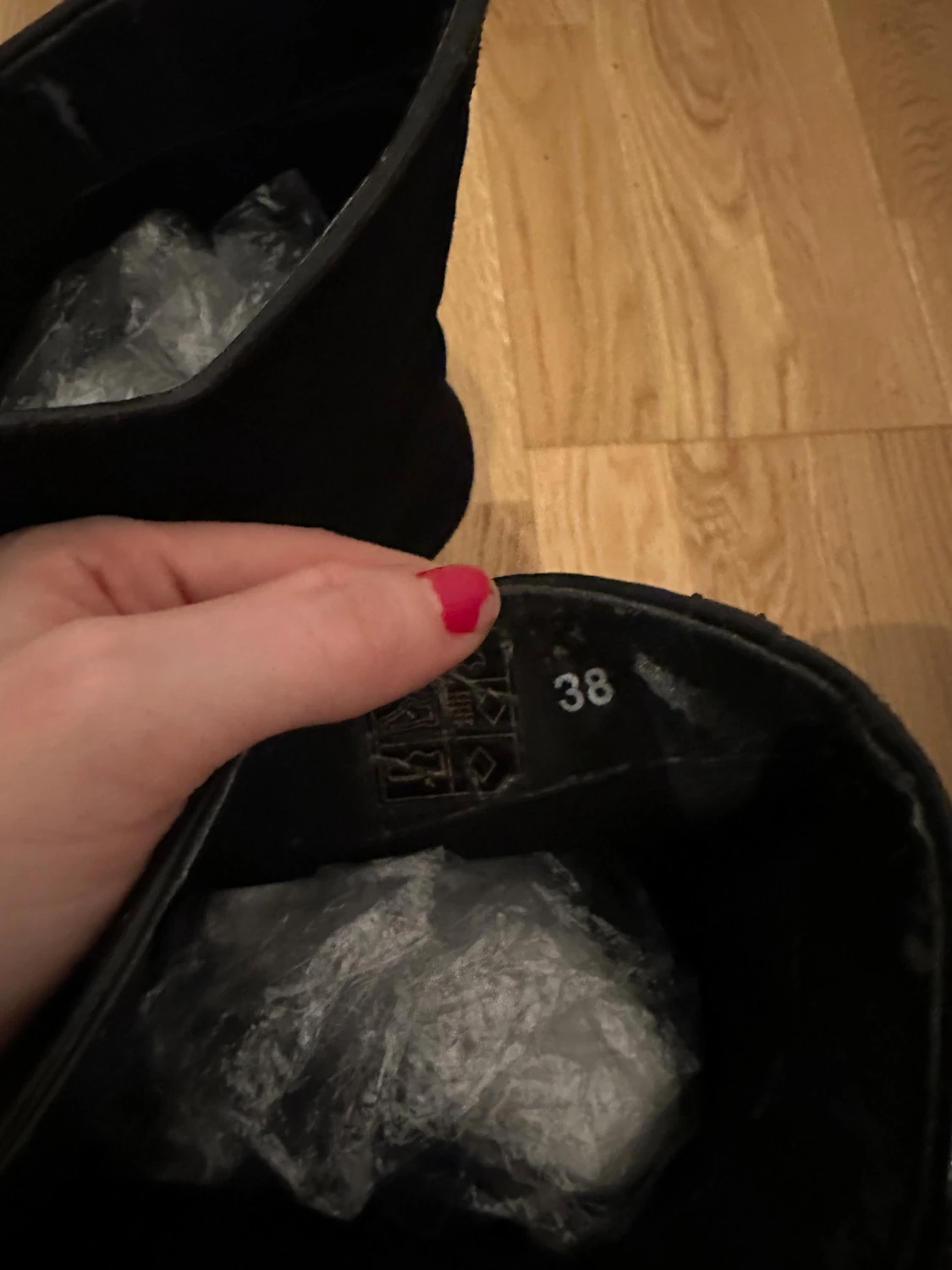 Svarta mocka boots med klack - 5