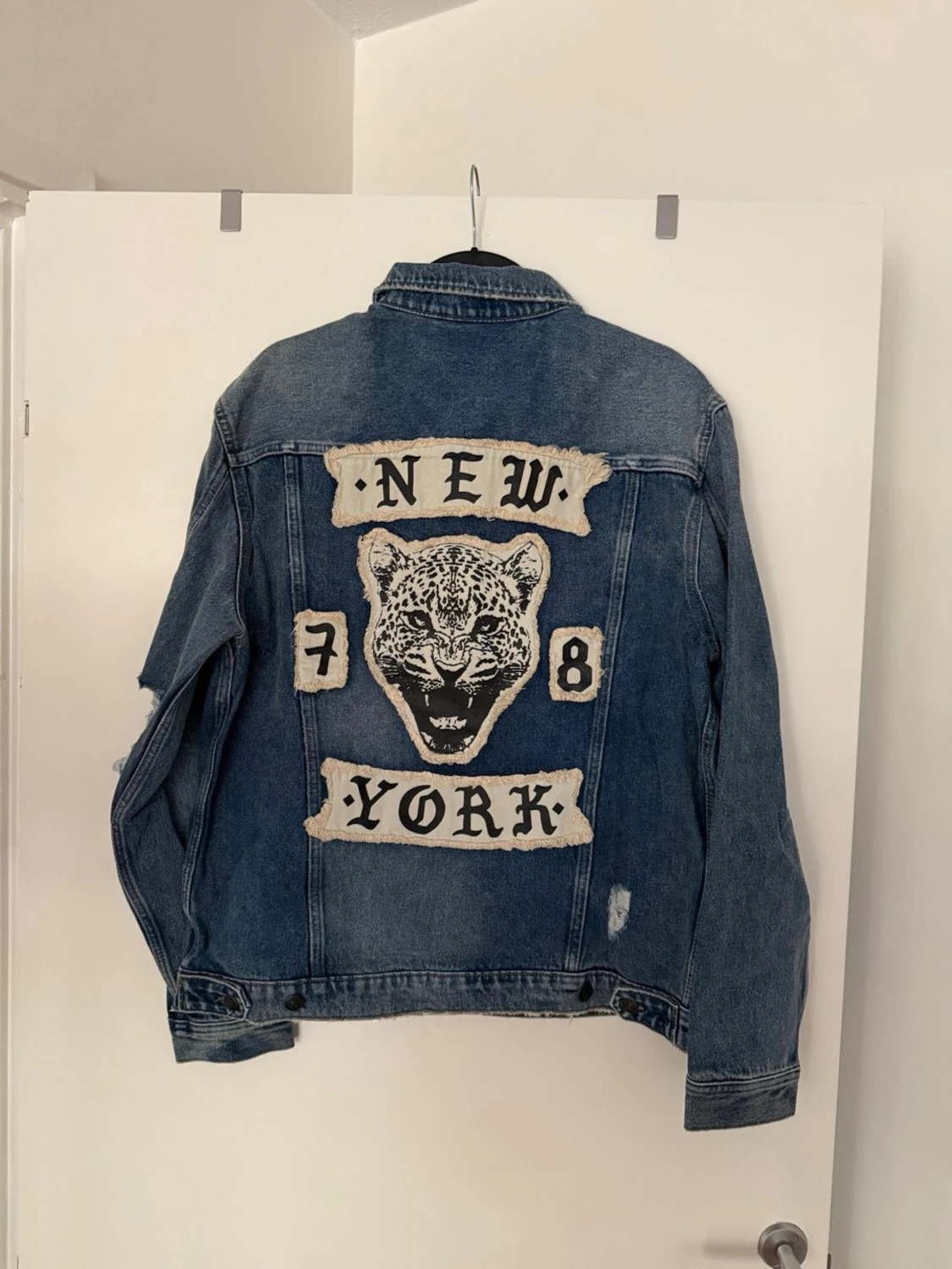 Jeansjacka med tryck  - 1