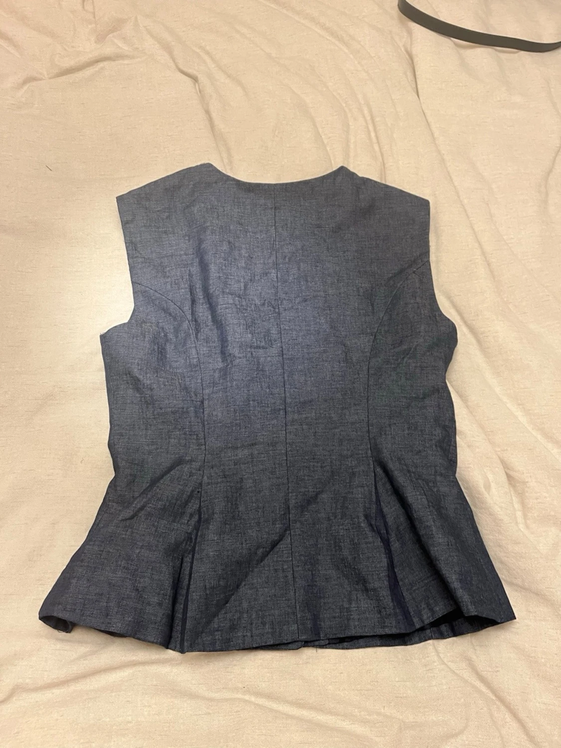 Mörkblå ärmlös blus / topp från Zara - 2