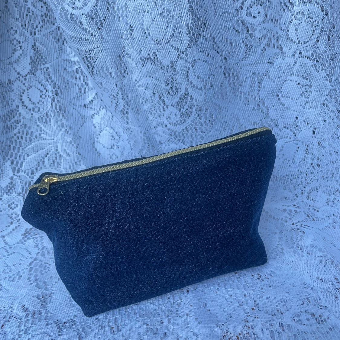 Mörkblå jeans necessär/väska - 2