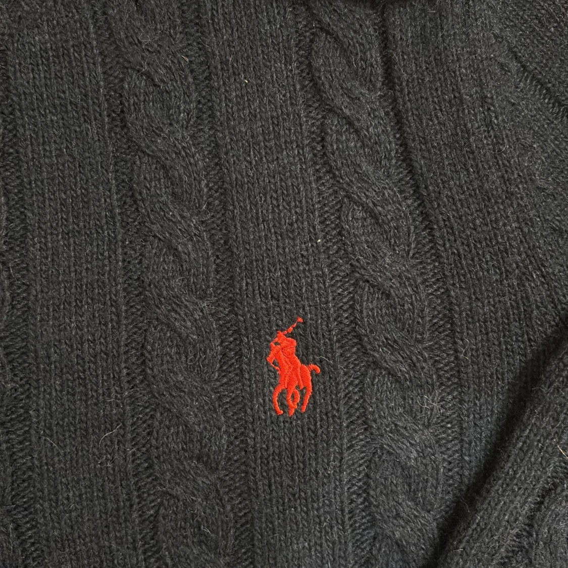 Mörkblå kabelstickad tröja Polo Ralph Lauren - 2
