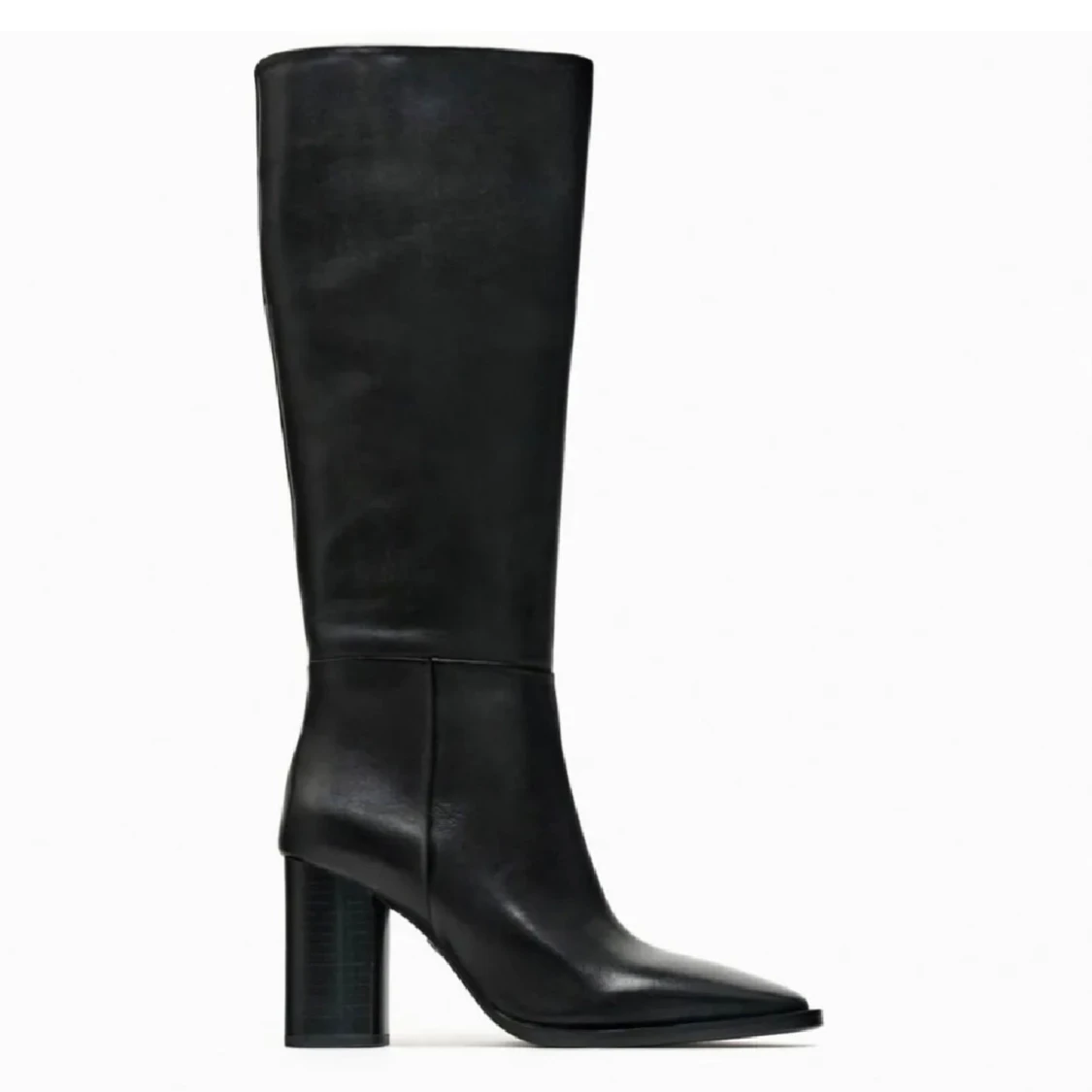 Svarta höga stövlar med klack - 1