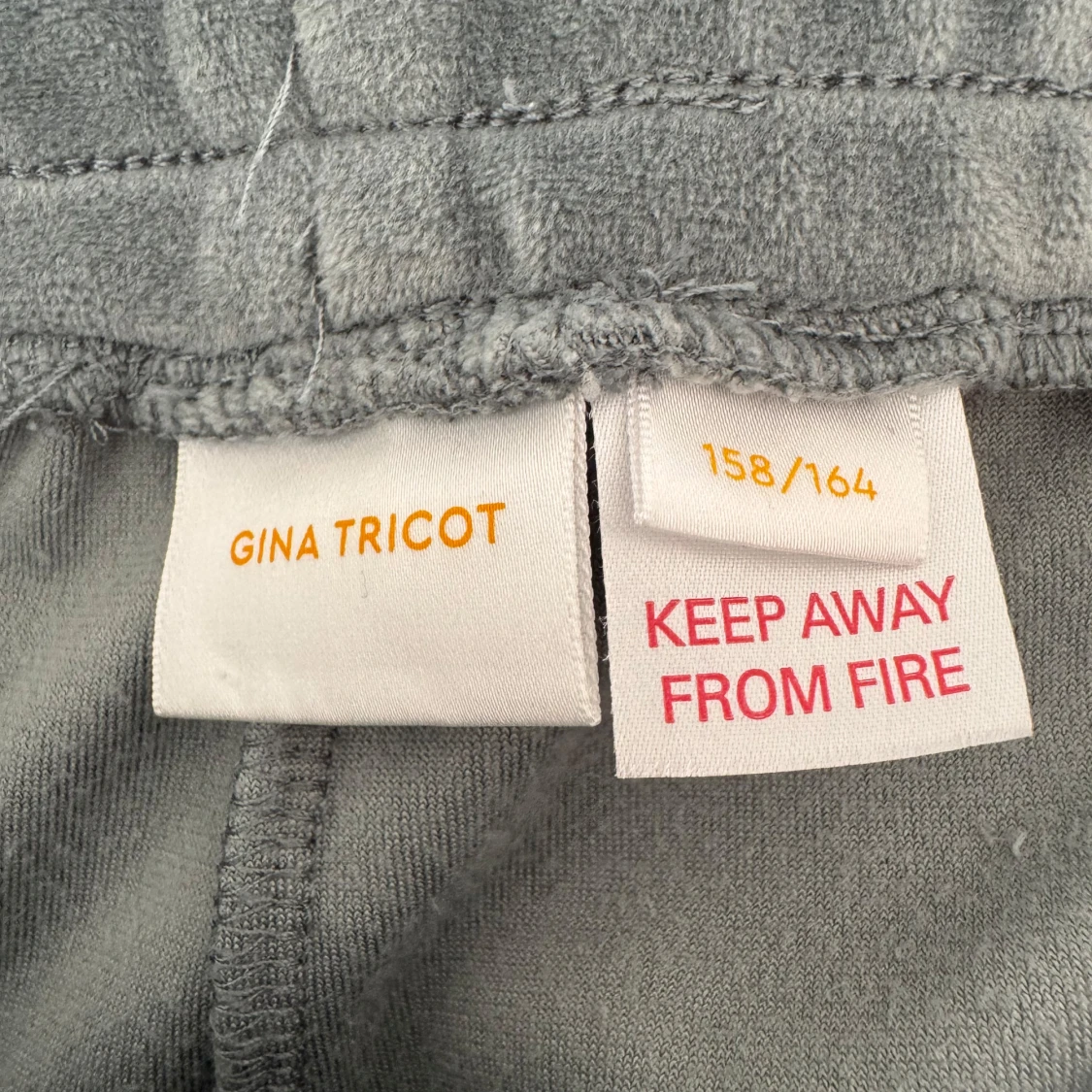 Turkosa/gråa mjukisbyxor med snörning - 4