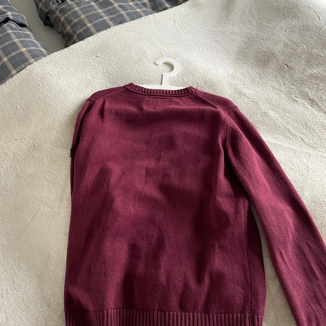 Vinröd stickad tröja från Morris - 3