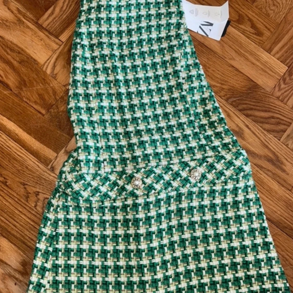 Grön rutig klänning från Zara - 1