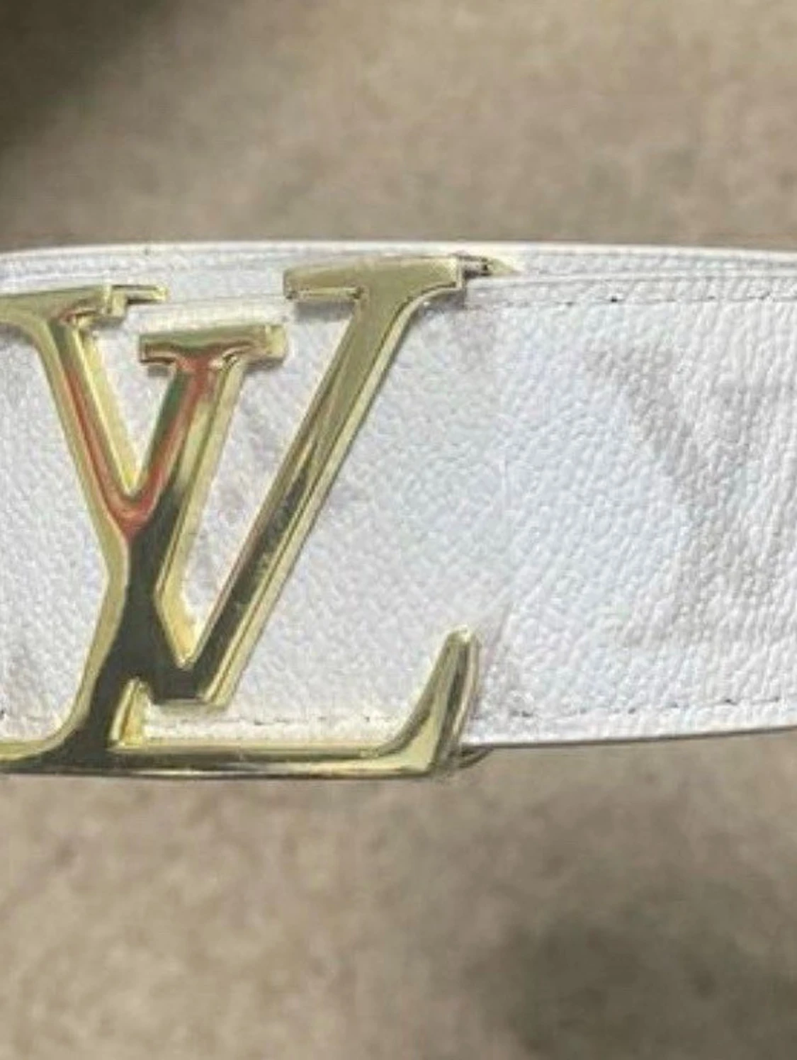 Vit monogram bälte - 2