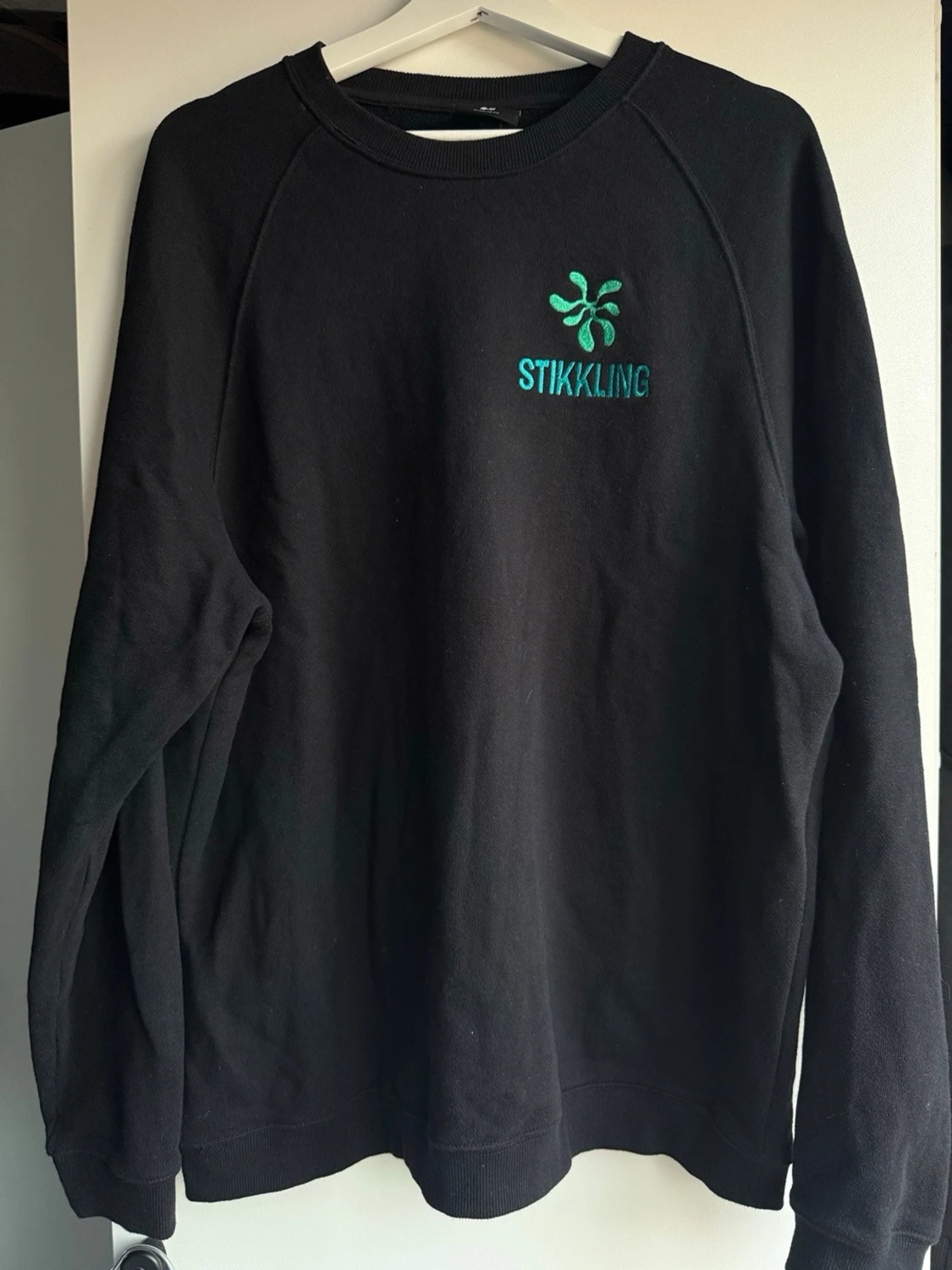 Svart sweatshirt från H&M med brodyr