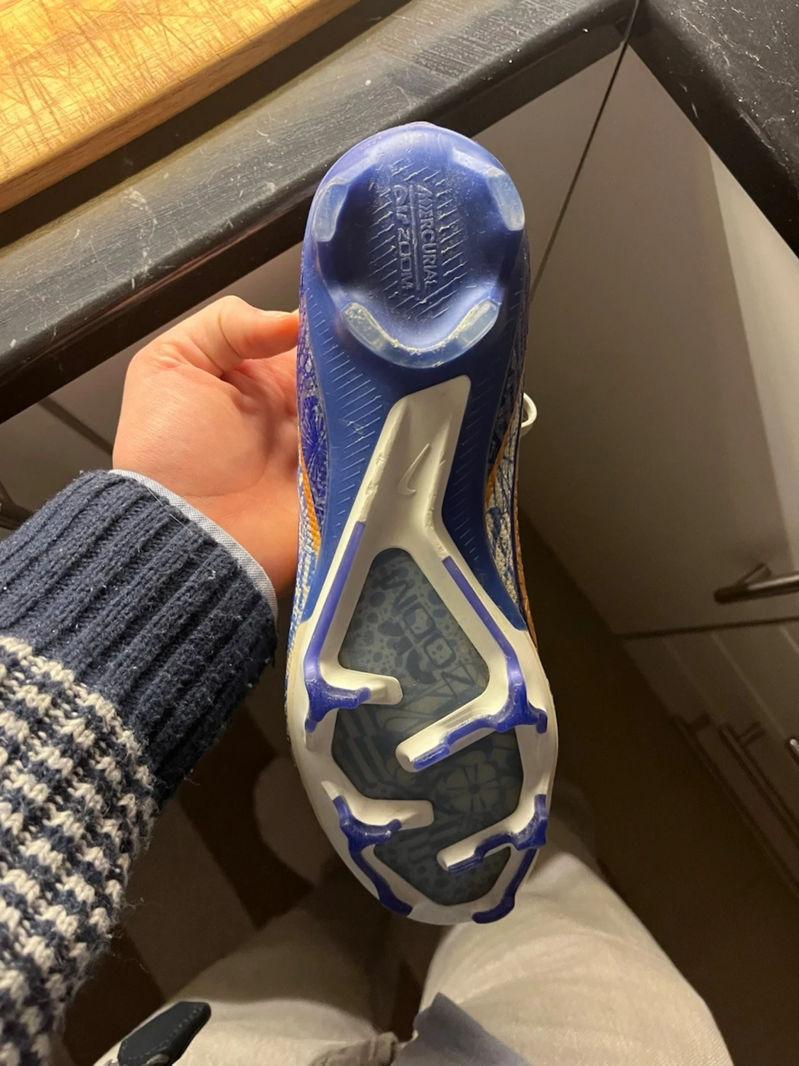 Nike Vapor fotbollsskor blå/vit - 1