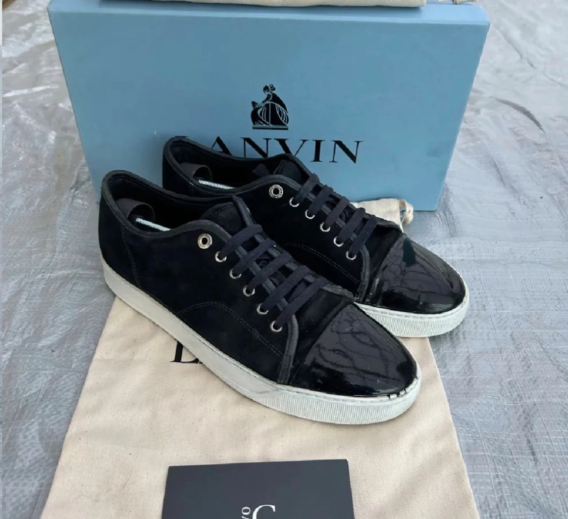 Svarta sneakers från Lanvin med lackad tå - 1