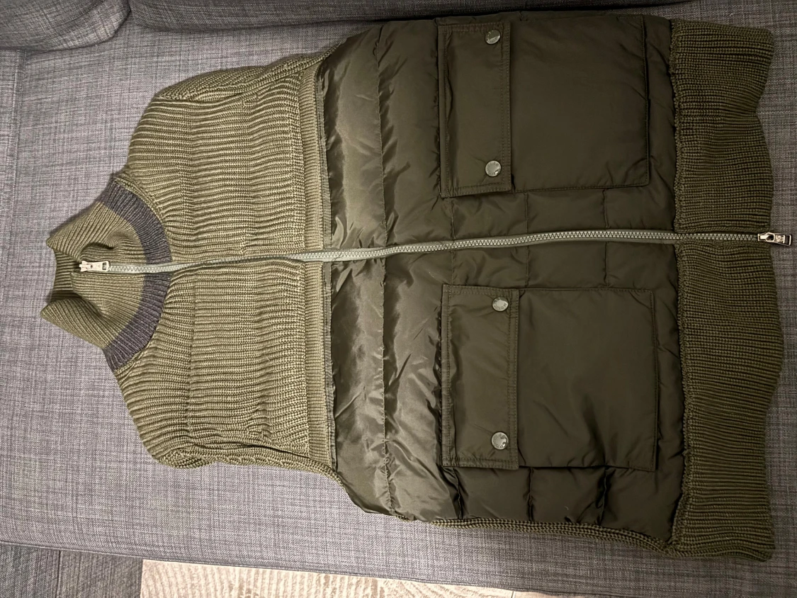 Unik olivgrön Moncler cardigan jacka - 3