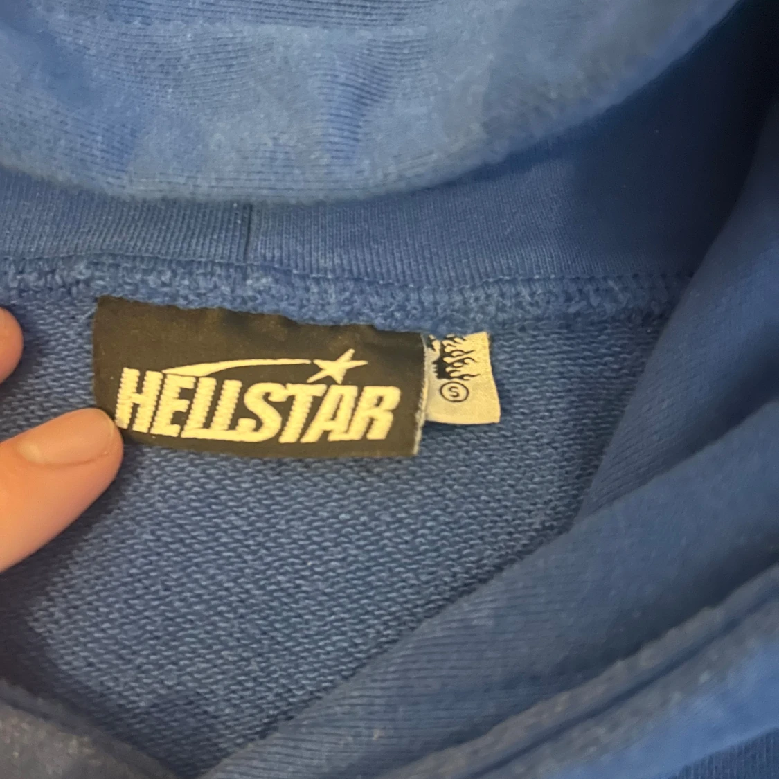 Blå Hellstar hoodie med tryck - 2