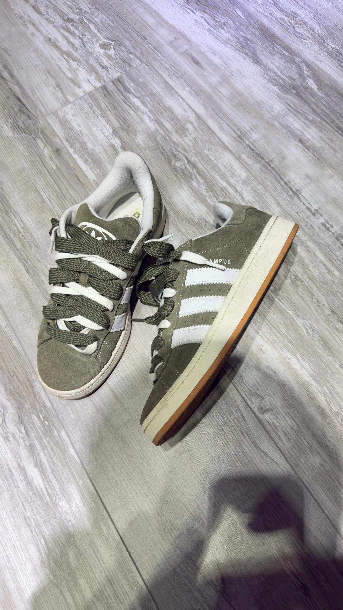 Adidas Campus sneakers olivgrön mocka - 3