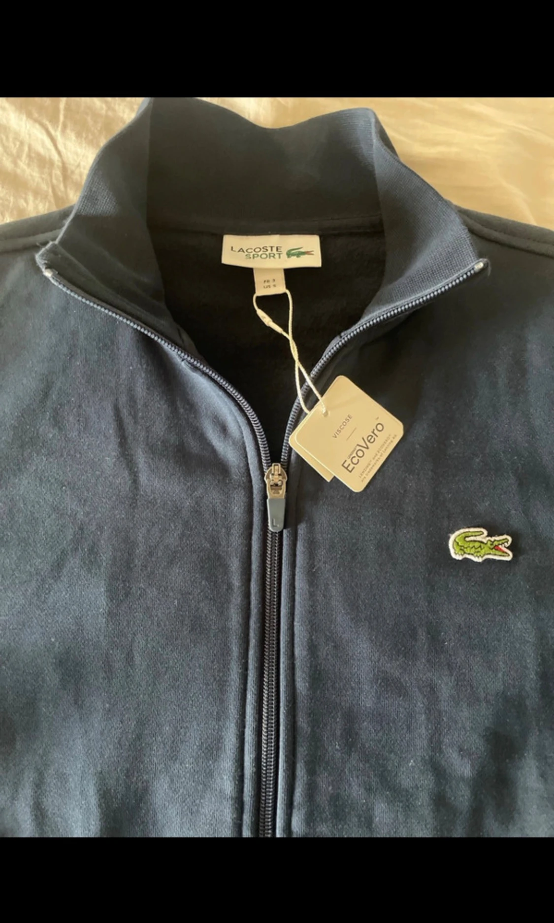 Marinblå zipjacka från Lacoste Sport - 1