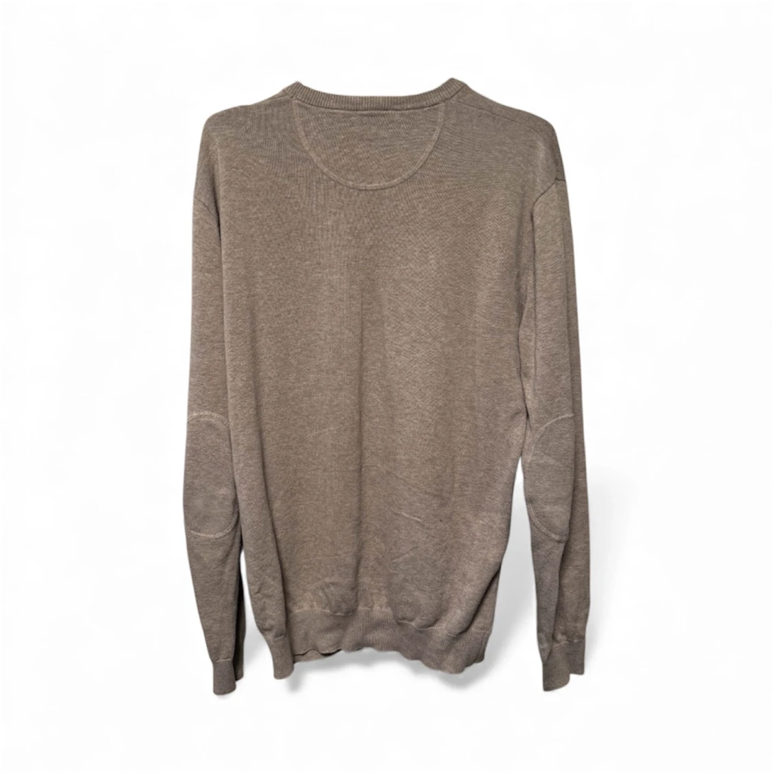 Beige v-ringad stickad tröja John Henric - 1