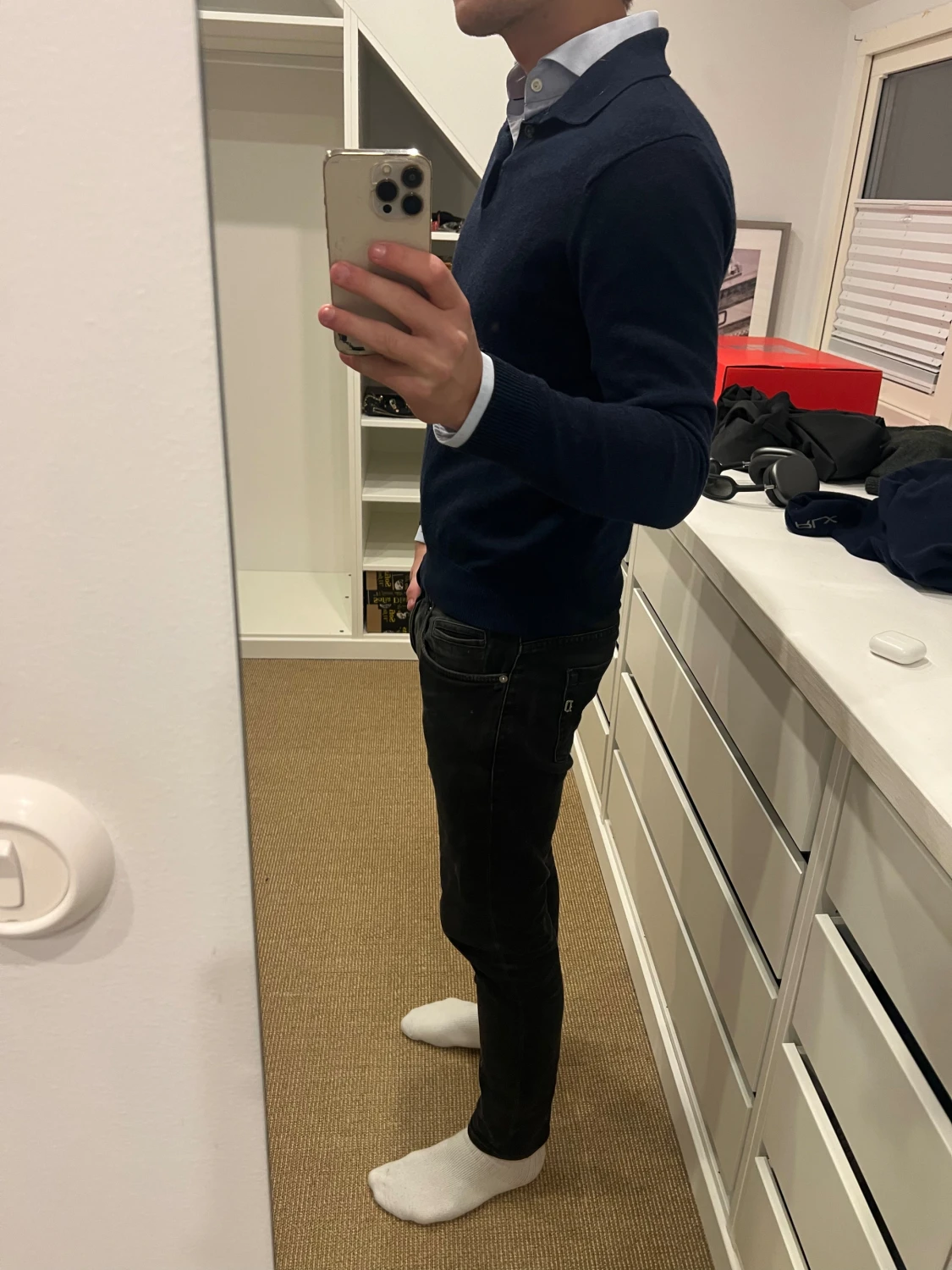 Per me Uomo stickad långärmad pike - 4