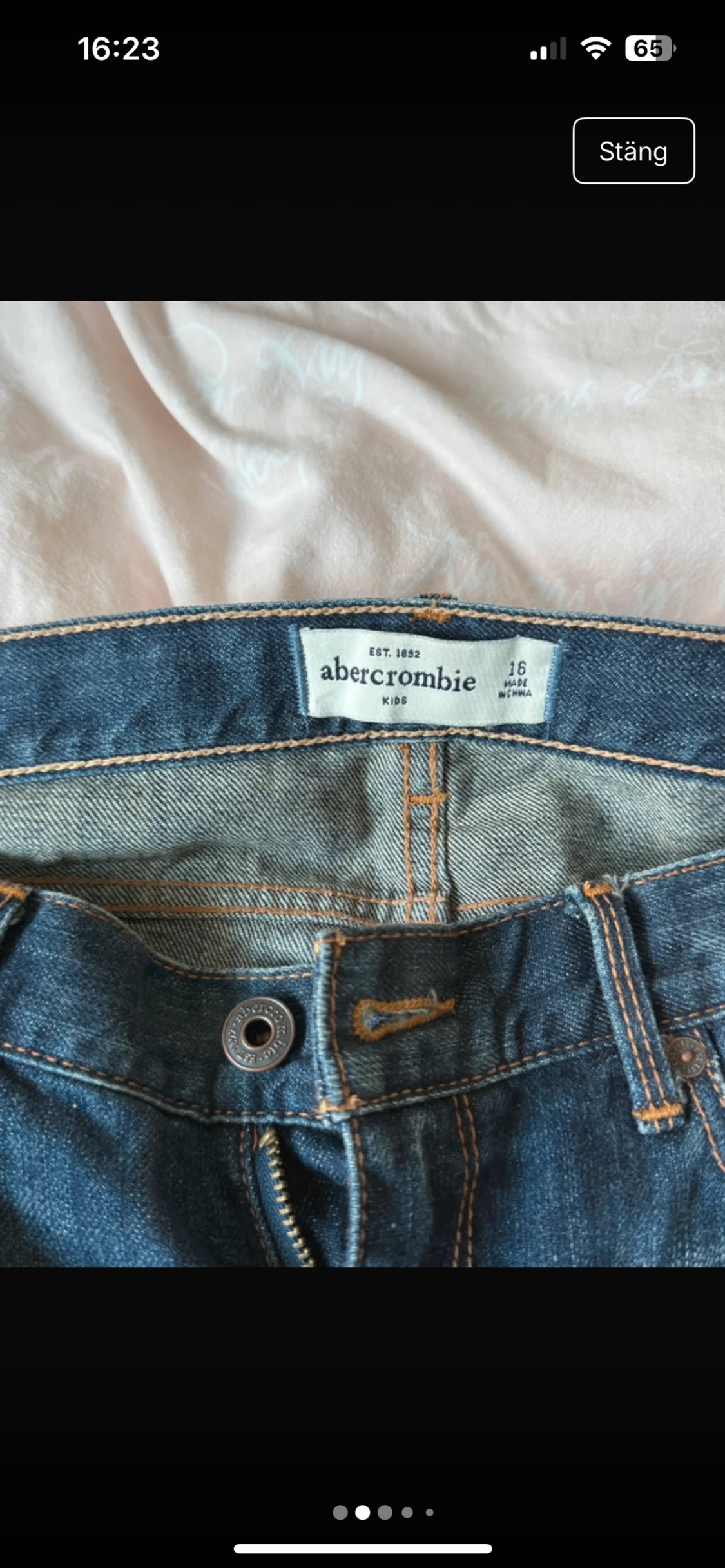 Blå slitna bootcut jeans Abercrombie - 3