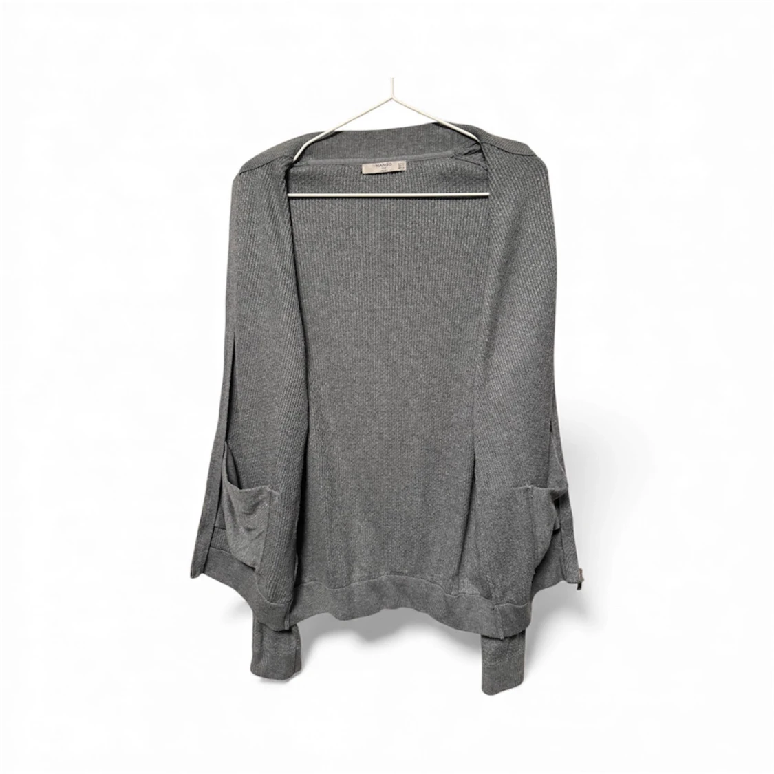 Grå kofta med dragkedja från Mango - 1