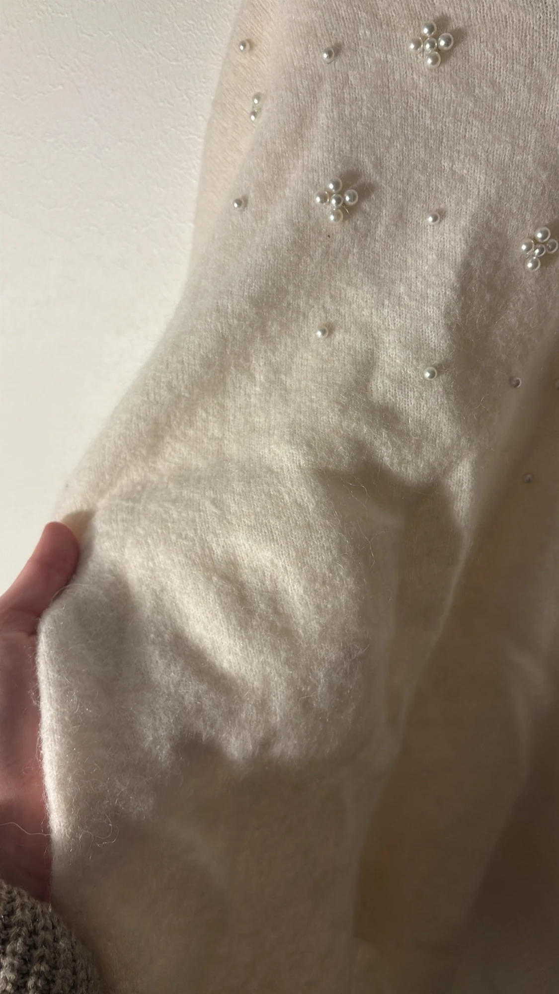 Pärlstickad vit tröja från Stockh LM - 1