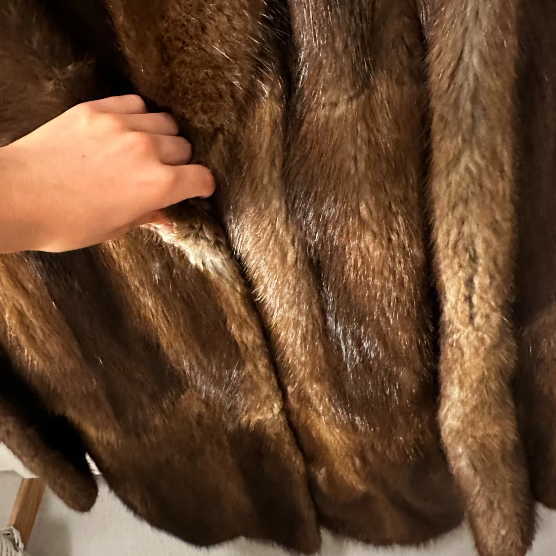 Brun äkta pälsjacka - 2