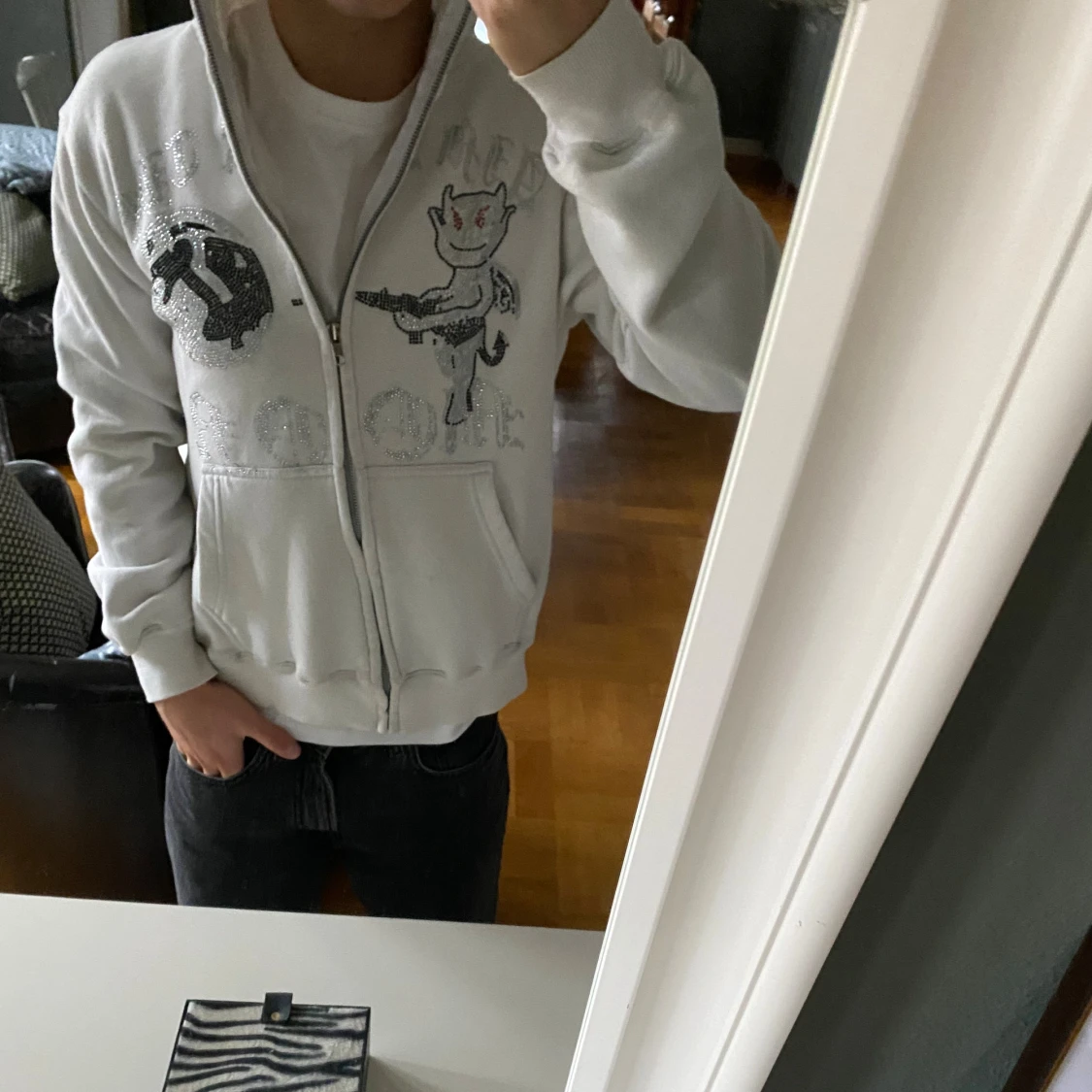 Vit hoodie Aim For The Moon  - 2