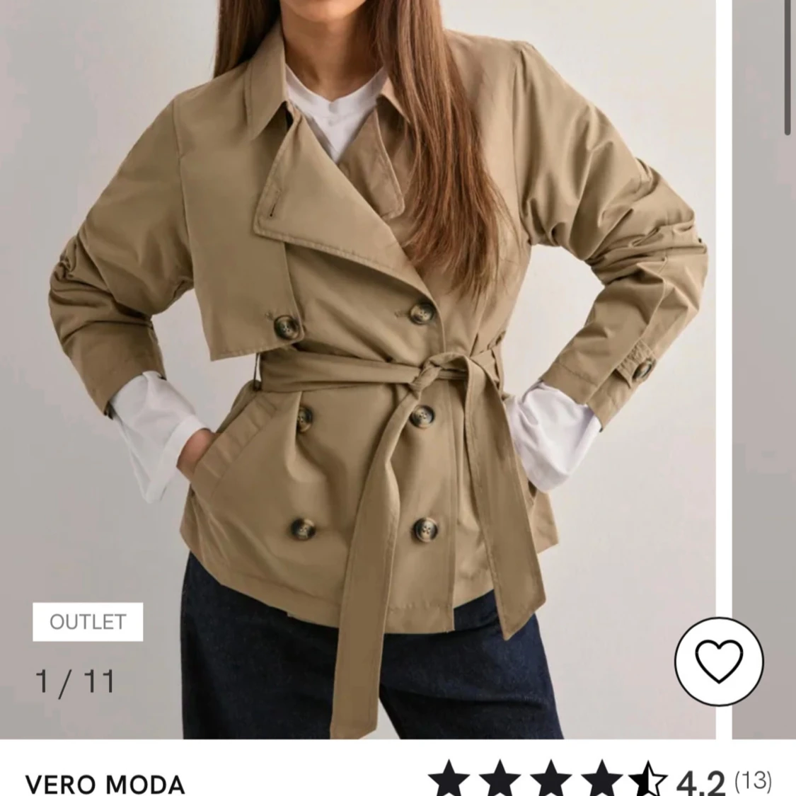 Trenchcoat med bälte från Vero Moda